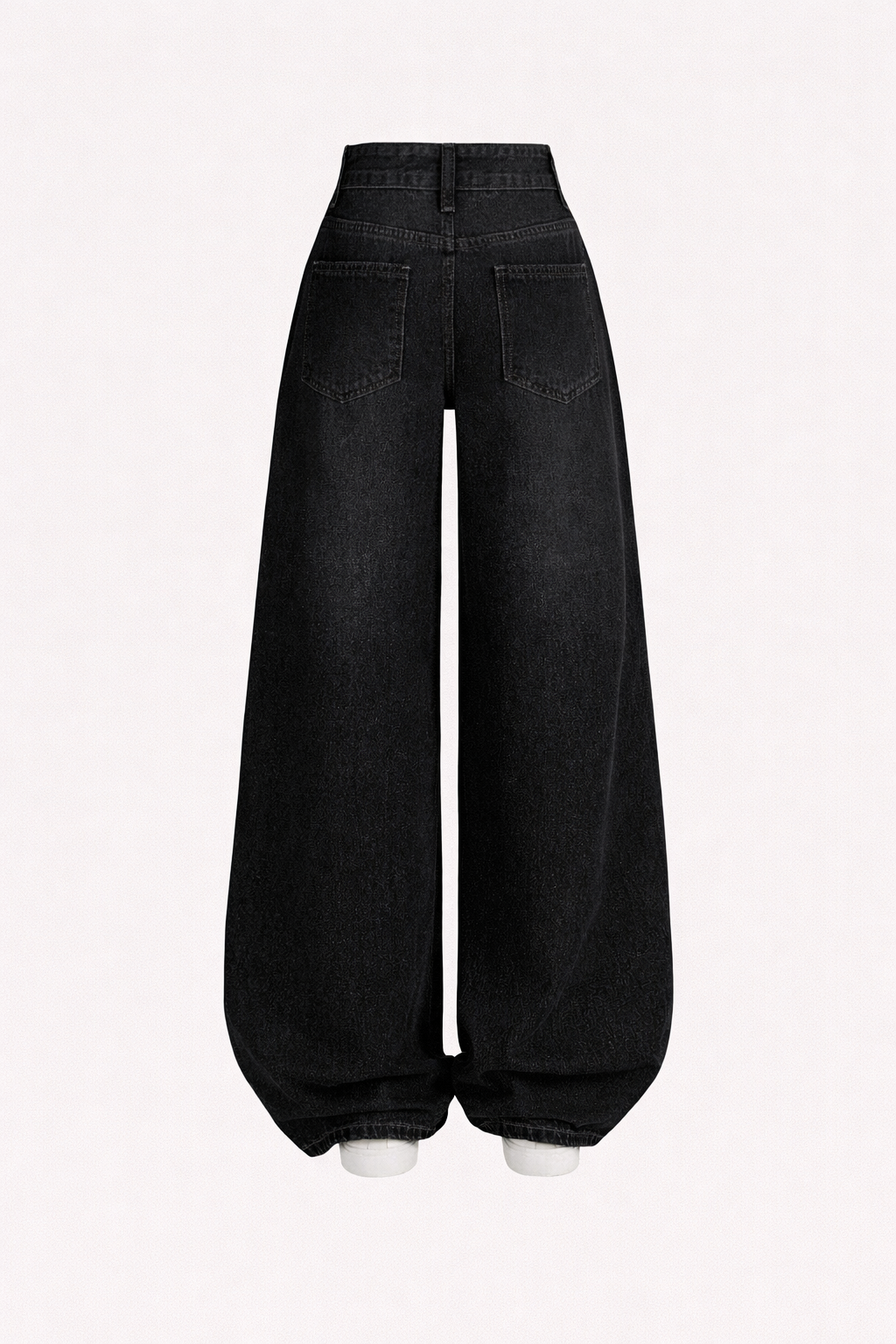 siyah yıkamalı retro pantolon